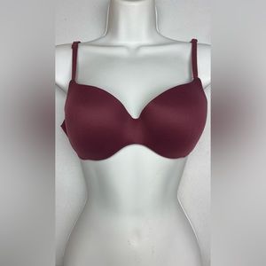 VS MAROON Lined Demi, 32D *P1095